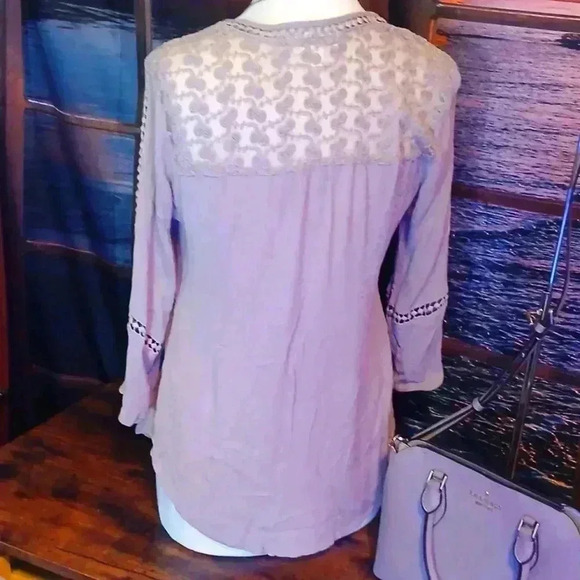 Studio jpr size medium mauve floral designer blouse - Picture 12 of 16